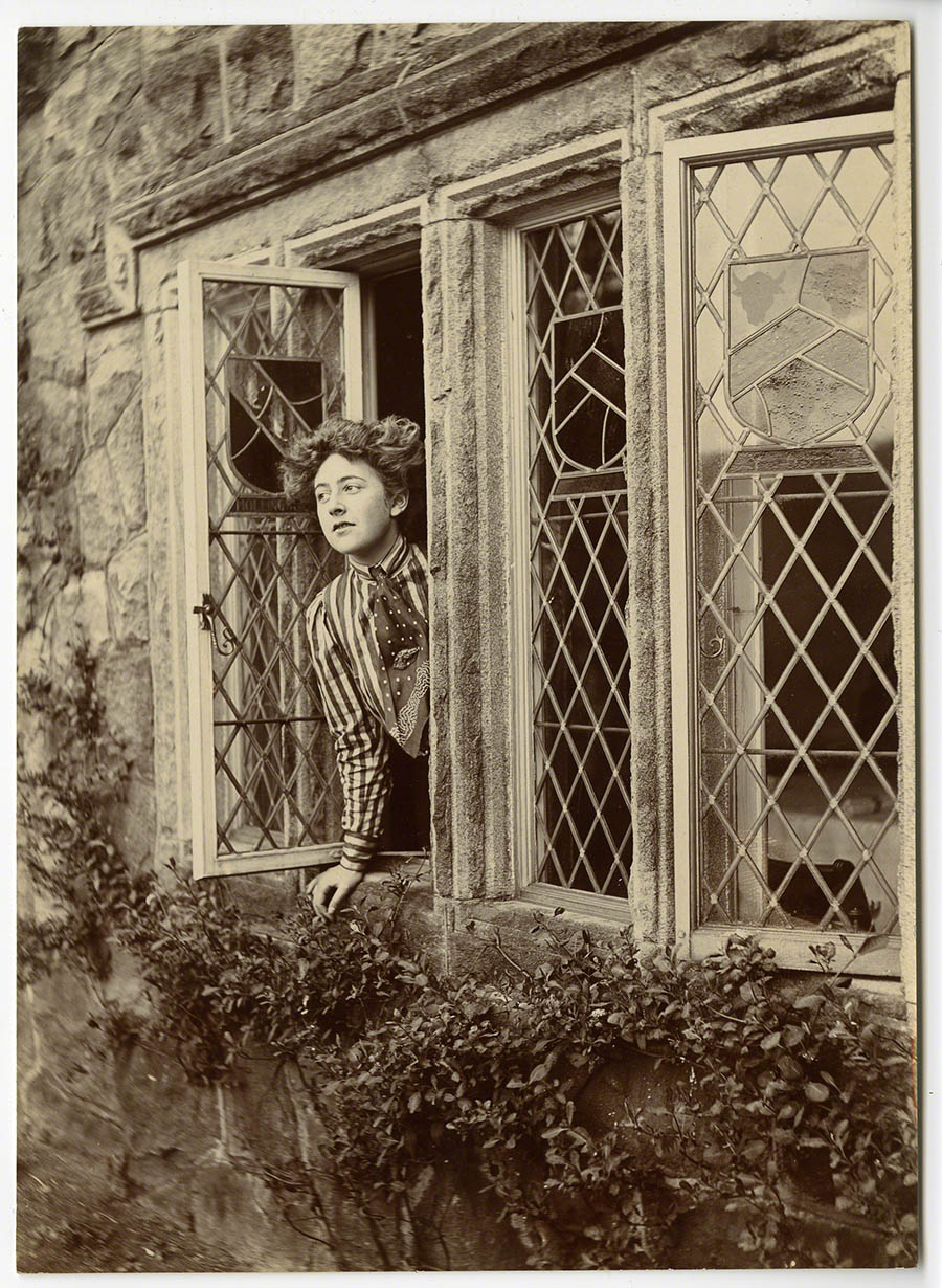 Agatha Christie at the window