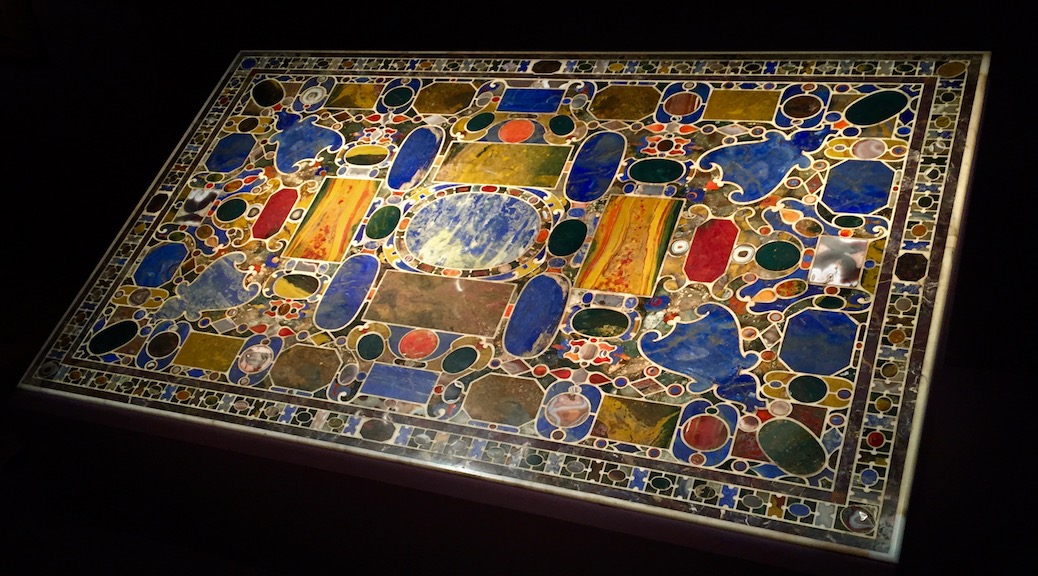Medici and Westminster Pietre Dure Tabletop designed by Giorgio Vasari at Robiland + Voena gallery, photo:Albert