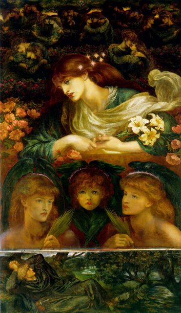 La Blessed Damozelle by Dante Gabriel Rossetti, the painting based on the poem that inspired Debussy