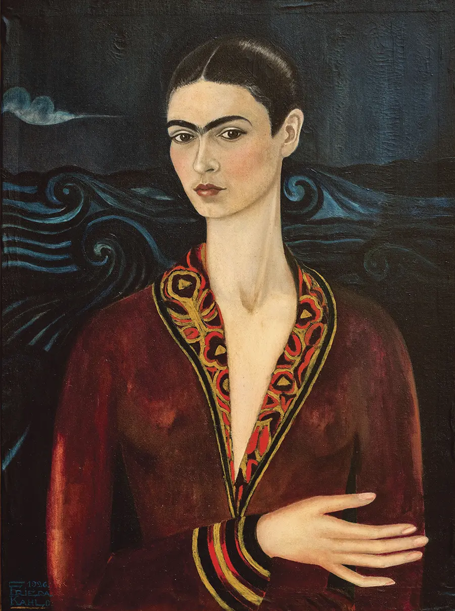 rida Kahlo, Autorretrato (con vestido de terciopelo) (Self-Portrait (in a Velvet Dress)) 1926