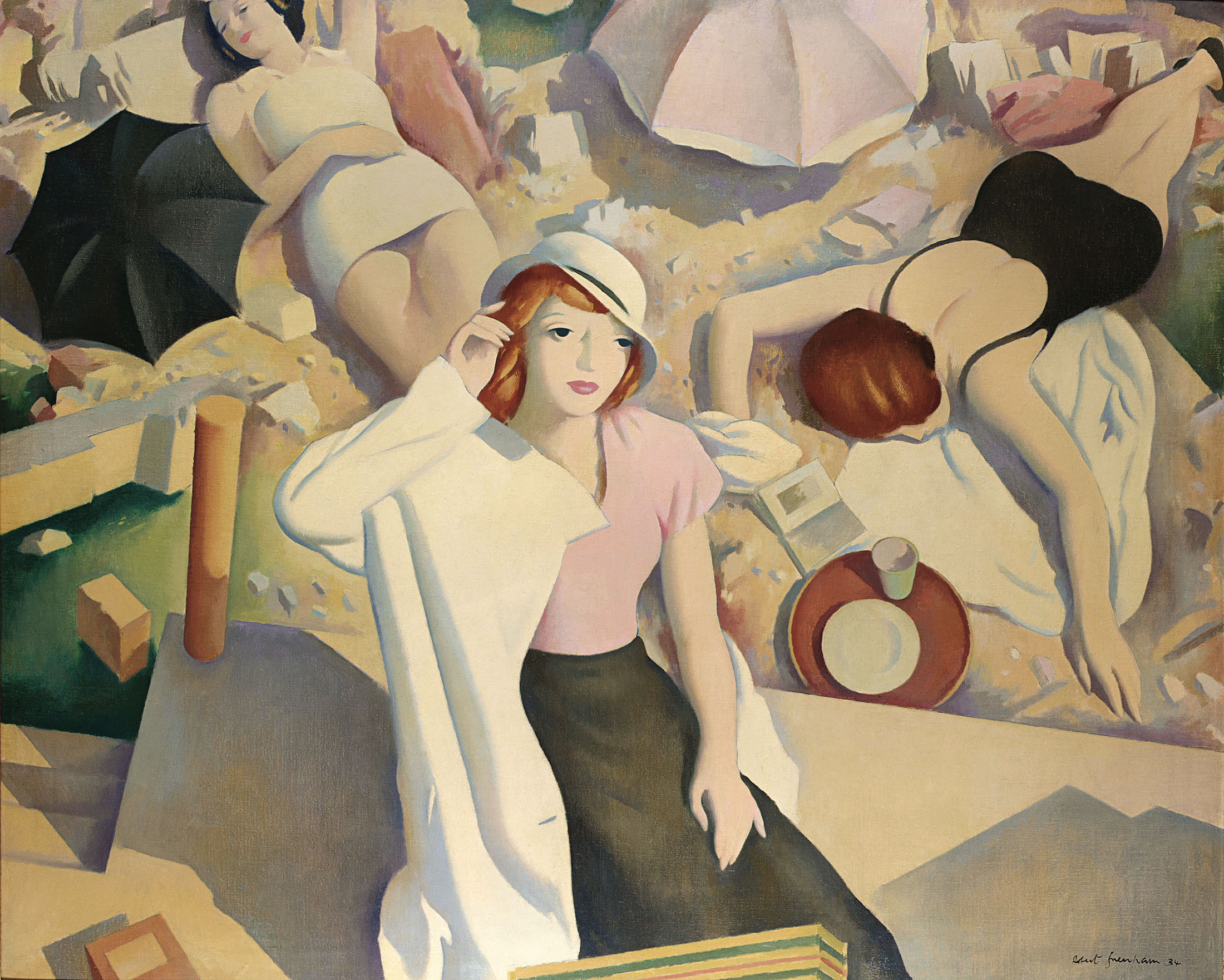 On the beach, Robert Duckworth Greenham, 1934 The Ingram Collection